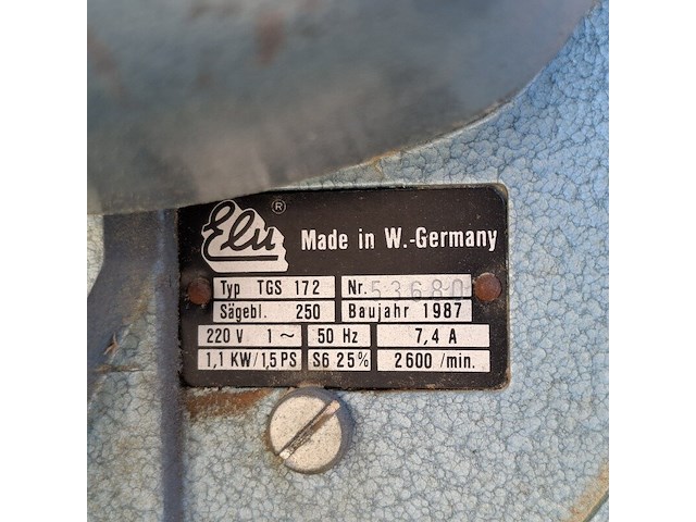 Zaagmachine elu, tgs 172, bouwjaar 1987 - afbeelding 7 van  16