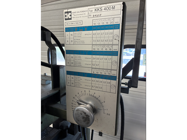 Zaagmachine, kaltenbach, kks 400m - afbeelding 5 van  6