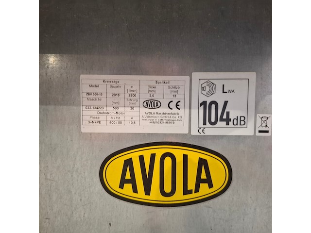 Zaagtafel 500mm 400v avola maschinenfabrik, zbv 500-10, bouwjaar 2016 - afbeelding 5 van  5