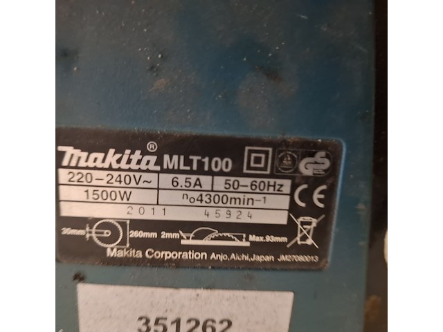 Zaagtafel op onderstel, makita, mlt100 - afbeelding 9 van  10