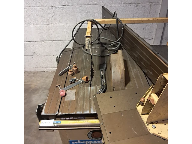 Zaagtafel verrijdbaar, scheppach, ts 4000, geel, 1990 - afbeelding 3 van  8