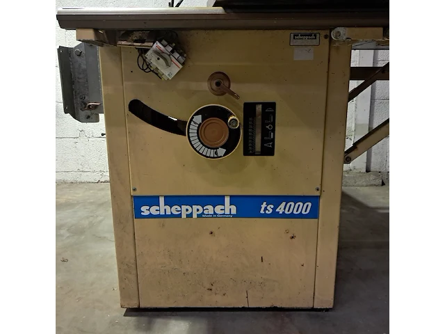 Zaagtafel verrijdbaar, scheppach, ts 4000, geel, 1990 - afbeelding 7 van  8