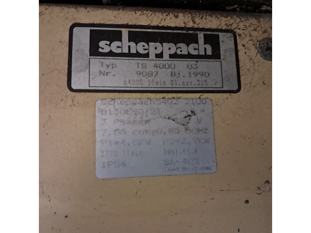Zaagtafel verrijdbaar, scheppach, ts 4000, geel, 1990 - afbeelding 8 van  8