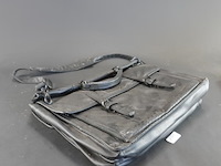 Zacht lederen (laptop)tas - afbeelding 1 van  5