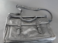 Zacht lederen (laptop)tas - afbeelding 2 van  5
