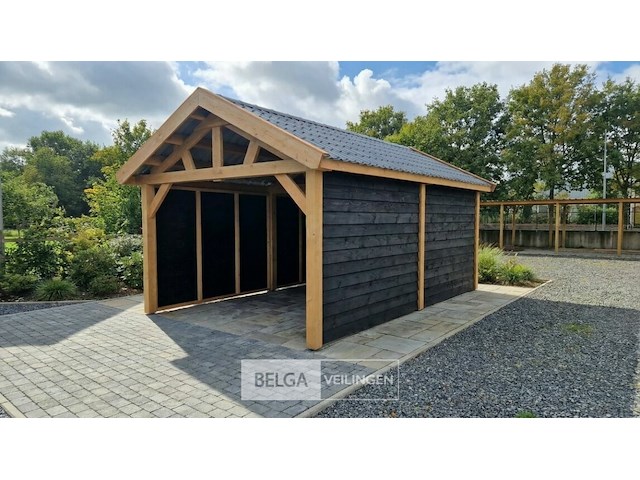 Zadeldak douglas 550x400x325cm bxdxh in cm garage - afbeelding 1 van  7