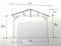 Zadeldak douglas 550x400x325cm bxdxh in cm - afbeelding 6 van  6
