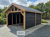 Zadeldak douglas, afm 550x400x325cm bxdxh in cm garage - afbeelding 1 van  7