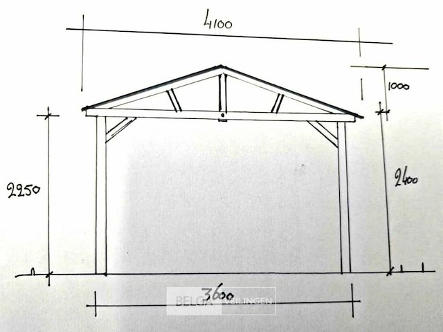 Zadeldak douglas, afm 550x400x325cm bxdxh in cm - afbeelding 6 van  6