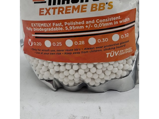 Zak a 1kg airsoft balletjes, blackbird, mach 3 extreme bb's - afbeelding 11 van  11