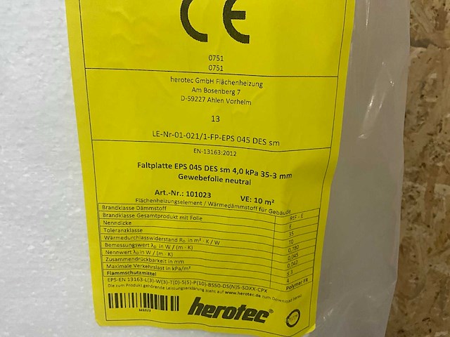 Zak a 5st. tackerplaat/vouwplaat 2x1m. 35-3mm 4kn/m² (10m²) - afbeelding 4 van  5