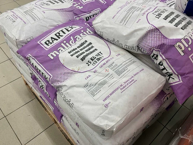 Zak bartek appelzuur / malic acid (25kg) (25x) - afbeelding 3 van  3