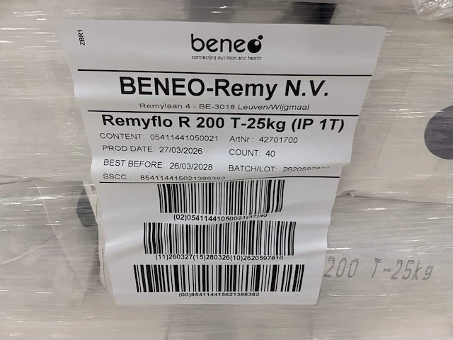 Zak beneo remyflo r 200 t (25kg) (38x) - afbeelding 3 van  4