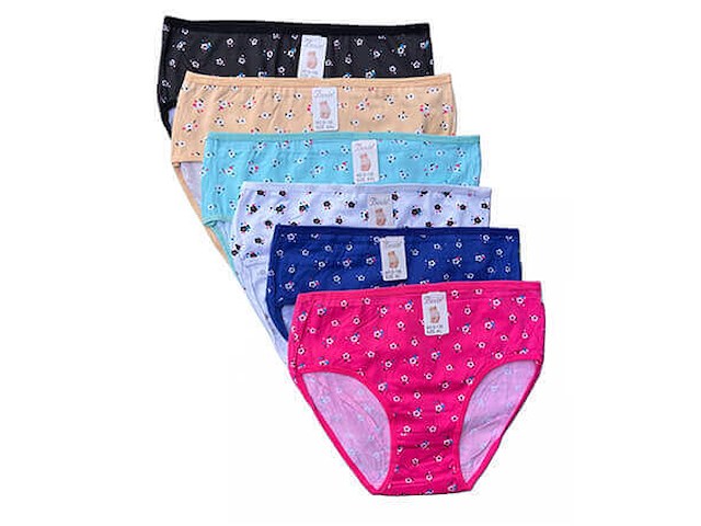 Zak met 18 katoenen damesslips mix kleuren en maten m t-m 4xl (d1809) - afbeelding 3 van  5