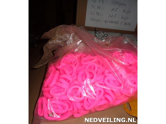 Zak met veel roze haarelastiekjes - afbeelding 3 van  3