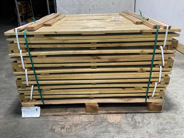 Zandbak met deksel en zitbank 120x120 cm (24x) - afbeelding 1 van  3