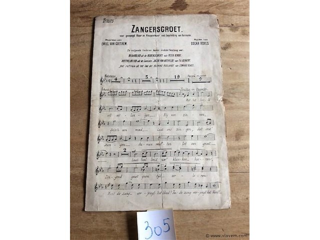 Zangers groet - afbeelding 1 van  3