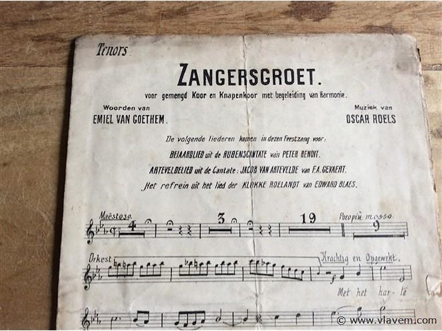 Zangers groet - afbeelding 2 van  3