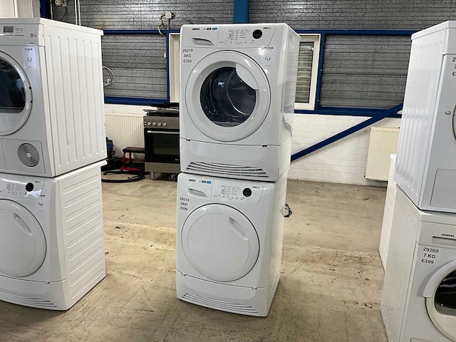 Zanussi tc09h64hw 8kg condensdroger (2x) - afbeelding 1 van  6
