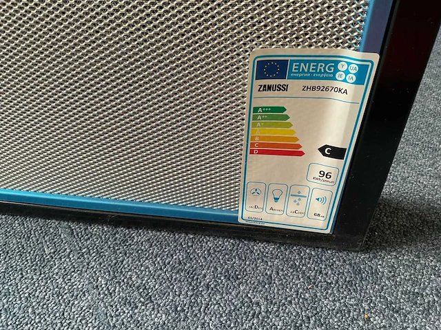 Zanussi zhb92670ka afzuigkap met motor en verlichting - afbeelding 3 van  5