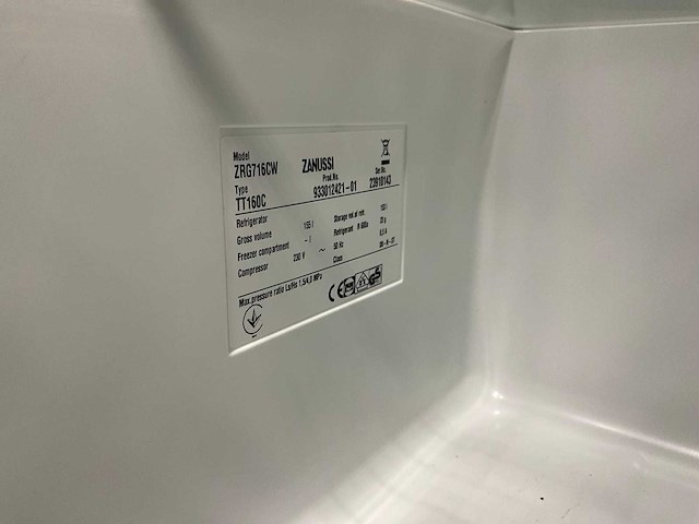 Zanussi zrg716cw koelkast - afbeelding 3 van  3