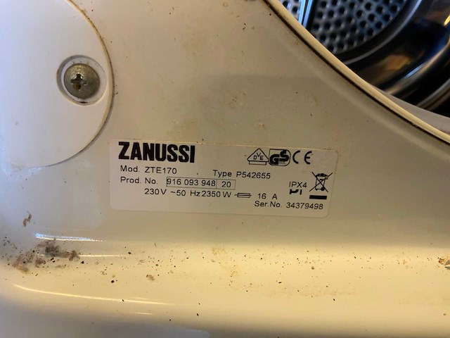 Zanussi zte 170 wasdroger - afbeelding 3 van  5
