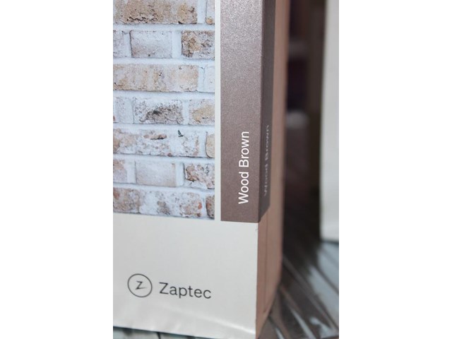 Zaptec go front cover. wood brown. - afbeelding 2 van  2