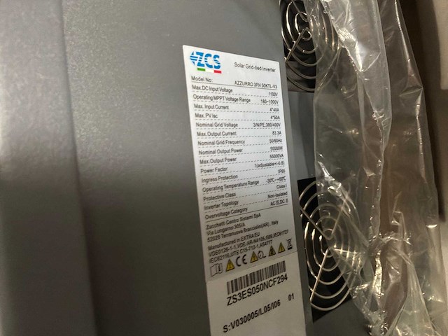 Zcs azzurro 3ph 50ktl-v3 50 kw omvormer - afbeelding 4 van  4