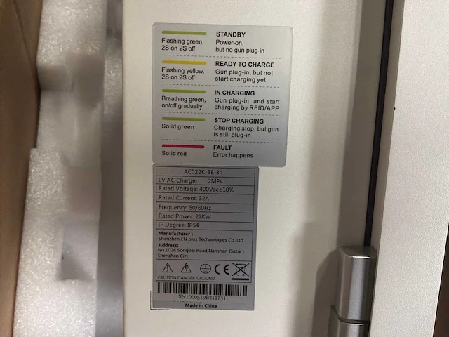 Zcs azzurro ac022k-be-34 ev ac wallbox - afbeelding 3 van  3