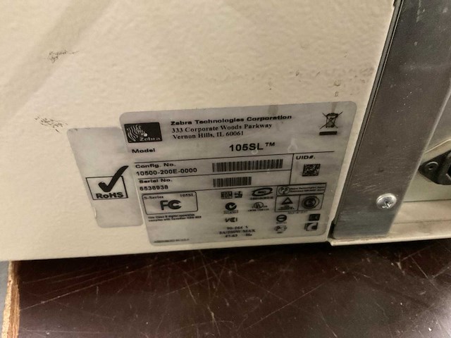 Zebra 105sl labelprinter - afbeelding 5 van  6