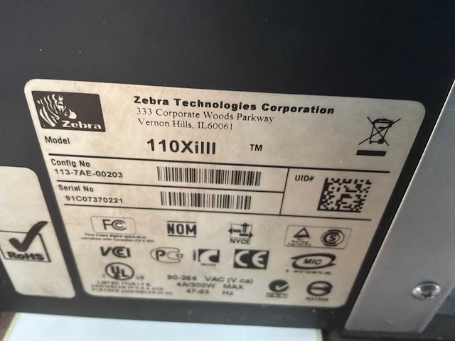 Zebra 110xiiii labelprinter (2x) - afbeelding 3 van  3