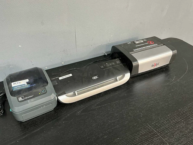 Zebra / gbc / rexel gk420d / fusion 3000l / momentum x308 labelprinter & papierversnipperaar & lamineermachine - afbeelding 11 van  11