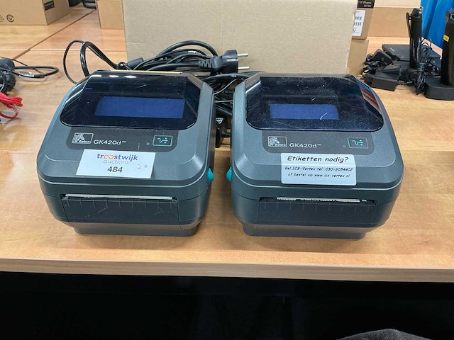 Zebra gk420d labelprinter (2x) - afbeelding 2 van  3