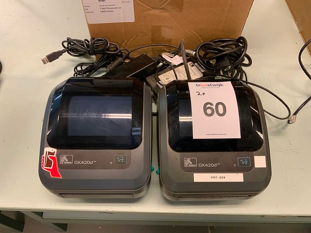 Zebra gk420d labelprinter (2x) - afbeelding 4 van  5