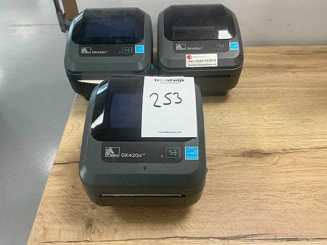 Zebra gk420d labelprinter (3x) - afbeelding 1 van  1