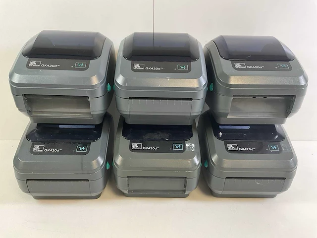 Zebra (gk420d) thermal transfer printers (6x) - afbeelding 1 van  9