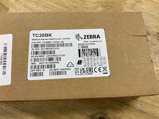 Zebra tc26bk mobiele scanner - afbeelding 2 van  2