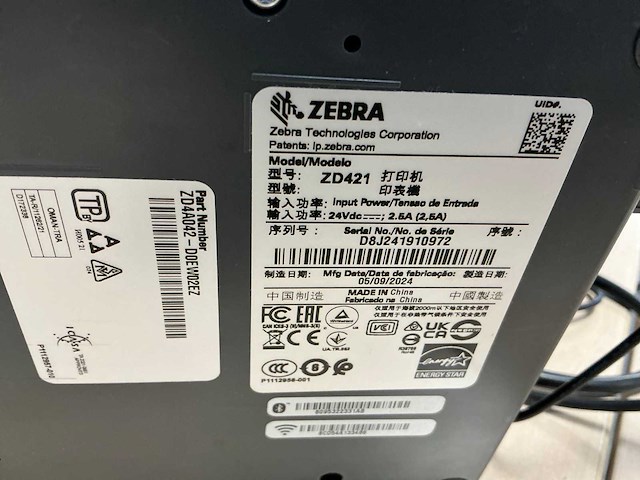 Zebra zd421 labelprinter - afbeelding 4 van  4