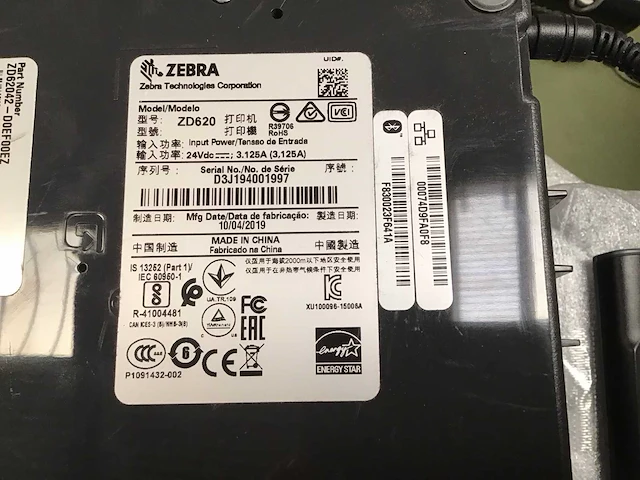 Zebra zd620 thermische labelprinter - afbeelding 4 van  4