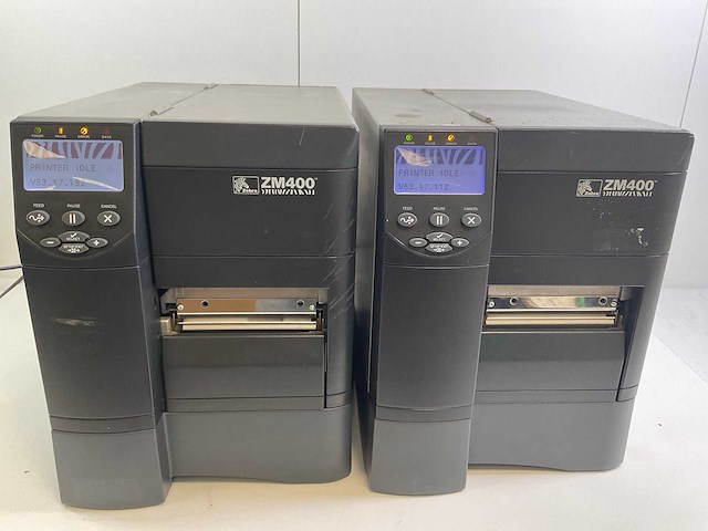 Zebra (zm400) industrial thermal label printers (2x) - afbeelding 1 van  9