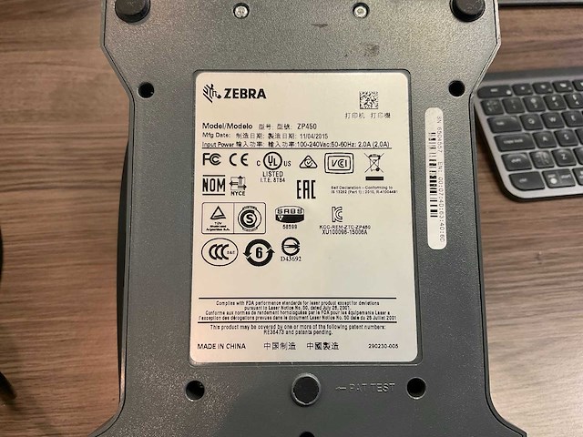 Zebra zp450 label thermische printer - afbeelding 5 van  5