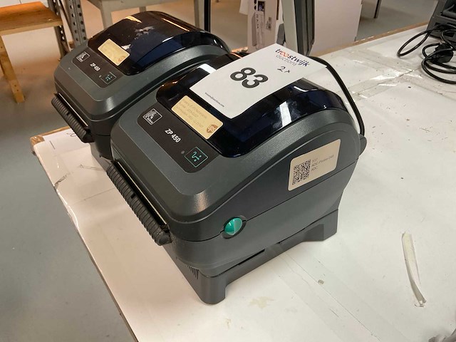 Zebra zp450 labelprinter (2x) - afbeelding 2 van  3