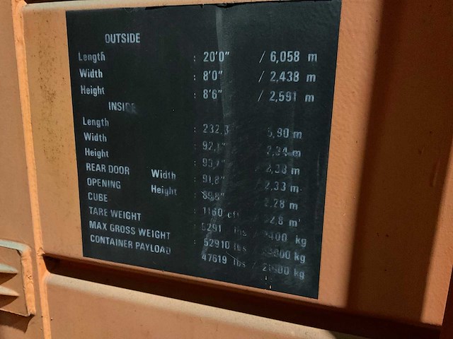 Zeecontainer 20ft - afbeelding 2 van  10
