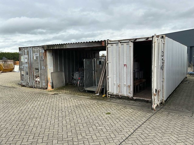 Zeecontainer 2x met overkapping - afbeelding 2 van  15