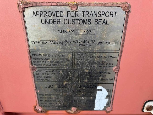 Zeecontainer 40 ft - afbeelding 5 van  13
