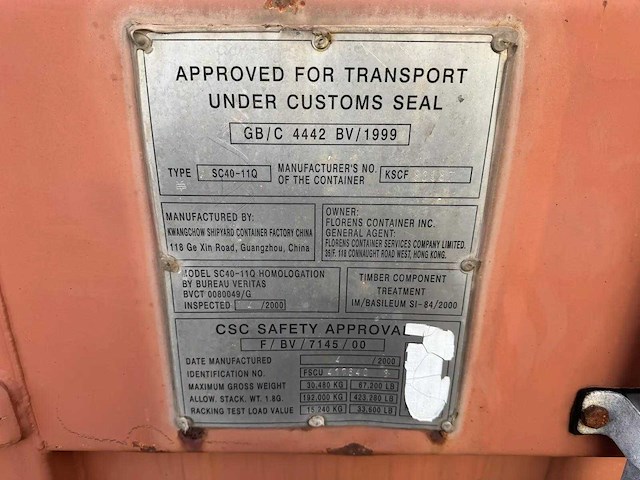 Zeecontainer 40ft - afbeelding 6 van  8