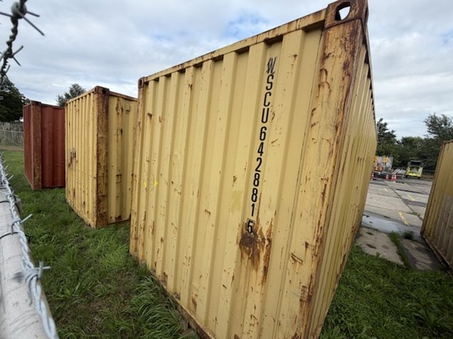 Zeecontainer, geel - afbeelding 3 van  7