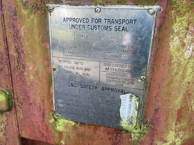 Zeecontainer rood 20ft - afbeelding 2 van  8