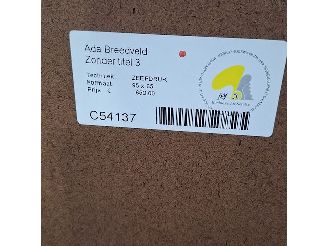 Zeefdruk, ada breedveld, zonder titel 3 - afbeelding 9 van  9