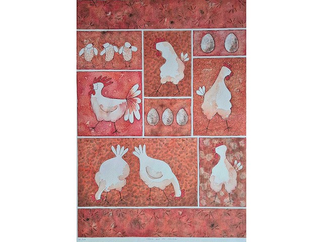 Zeefdruk ans van dijk ‘checkout the chicken’ - afbeelding 1 van  2